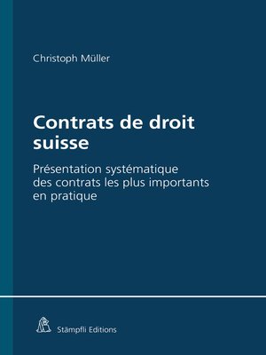 cover image of Contrats de droit suisse